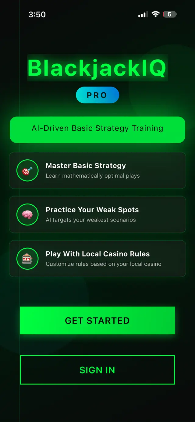 Welcome screen